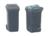 Harburn Hamlets OO Gauge SS374 Wheelie Bins Closed - BLACK