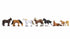 Noch TT:120 N45762 Shire Horses (8) Figure Set