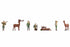 Noch TT:120 N45731 Hunters (4) And Deer (3) Figure Set