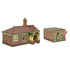 Scenecraft OO Gauge Bluebell Waiting Room and Toilet Green and Cream