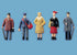 Modelscene 4mm 5058 Passengers, Standing, Set B