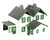 Peco OO Gauge Lineside Kits Kit 2, Slate Roofs, Ridge Tiles, Flat Roofs, Chimneys etc.