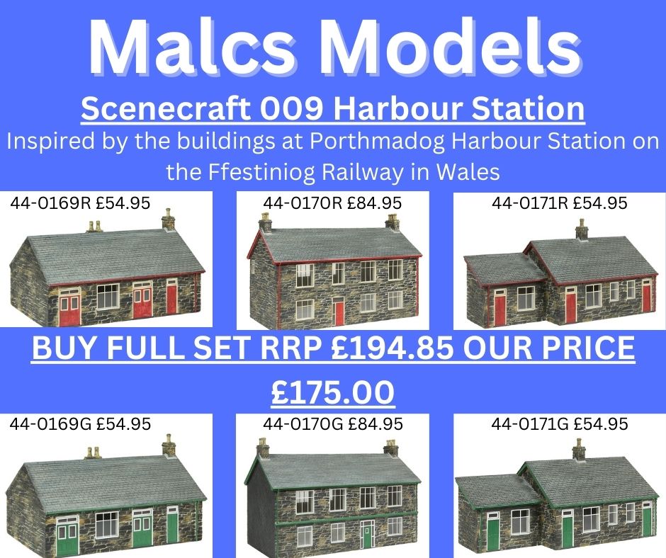 Bachmann 009 Buildings Harbour Station Red (Full Set) – Malcs Models