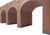 Metcalfe 00 Gauge PO240 Double Track Red Brick Viaduct