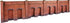 Metcalfe 00 gauge PO244 Retaining Wall In Red Brick